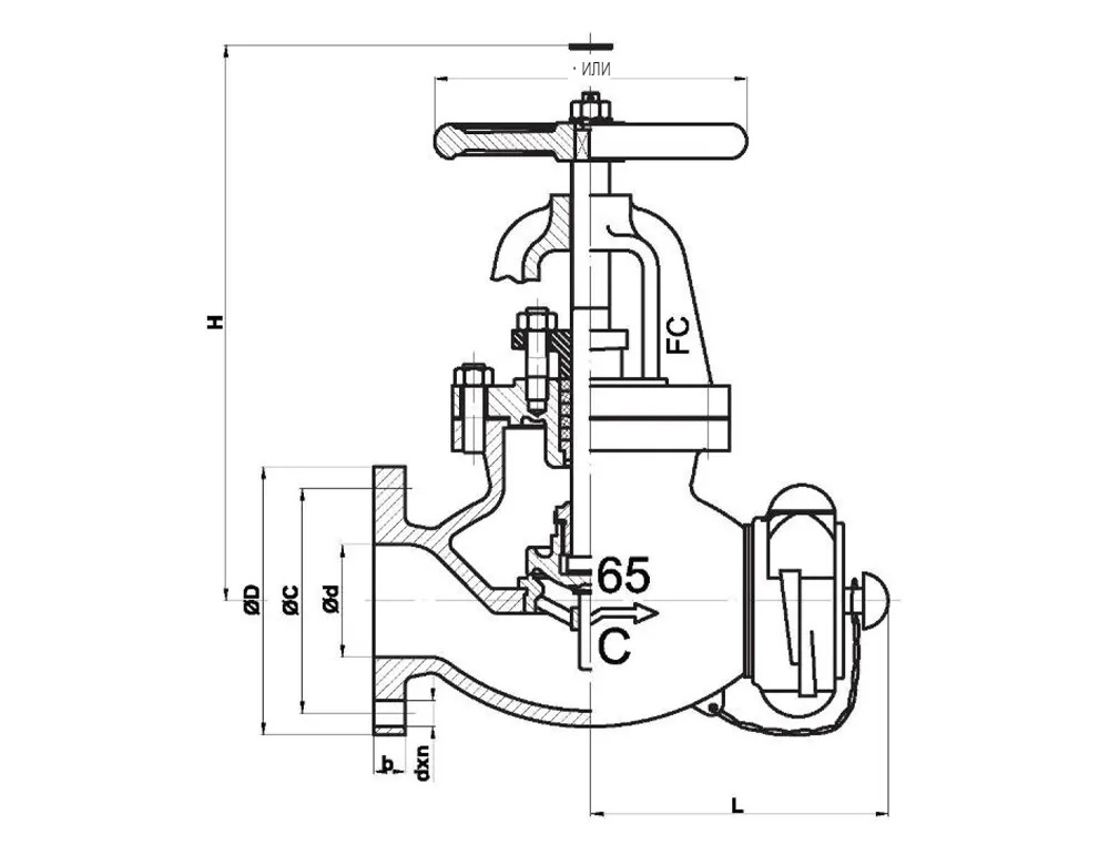 Тип клапан пожарного шланга JIS (прямой тип) чертеж.jpg