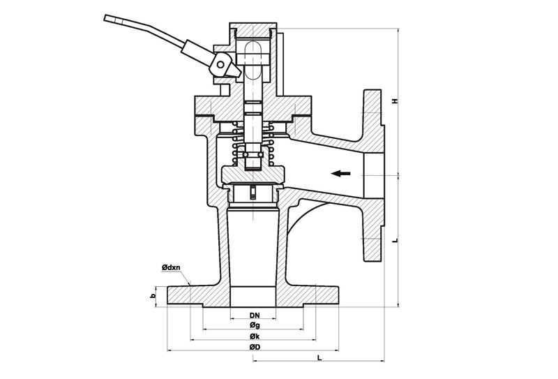 Самозакрывающийся клапан (угловой тип-подпружиненный) чертеж.jpg