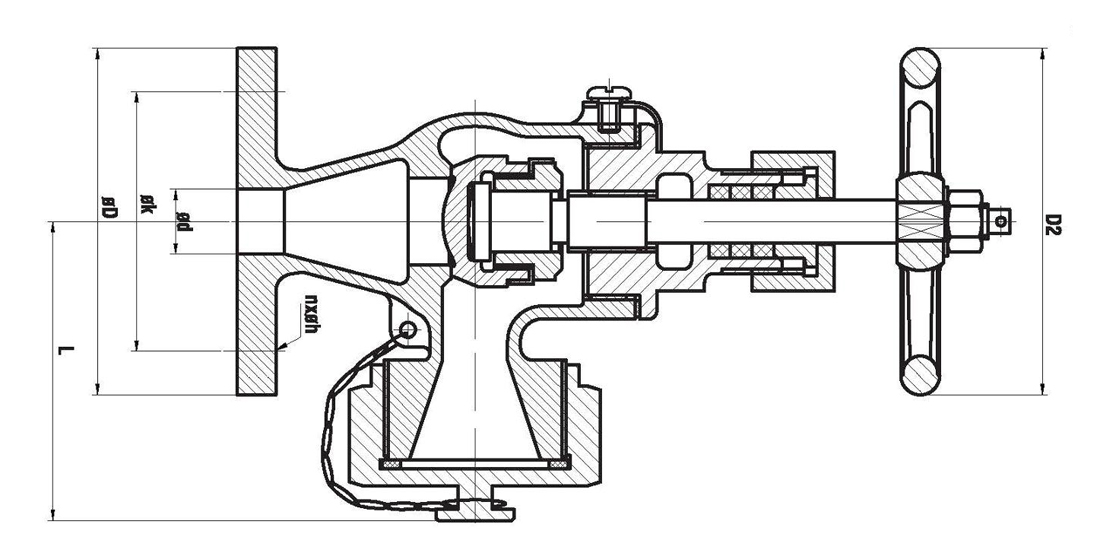 Клапан пожарного шланга типа JIS (Бронза, Угловой тип) чертеж.jpg